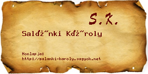 Salánki Károly névjegykártya