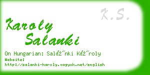 karoly salanki business card